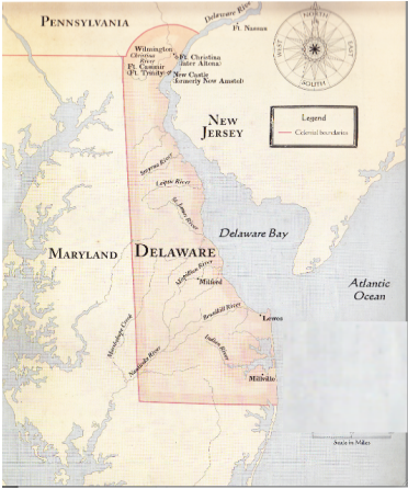 delaware colony map